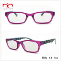 Caliente ventas plástico señoras de lectura gafas con rayas patrón (wrp507251)